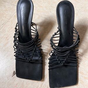 Tony Bianco Black Strappy Heels